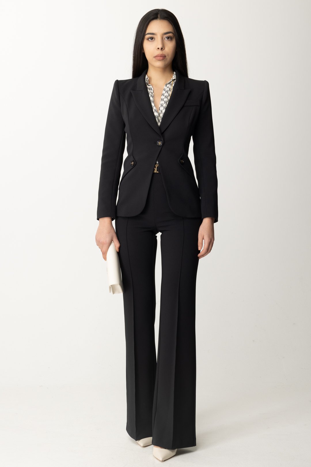 Preview: Elisabetta Franchi Jacket with flaps Nero