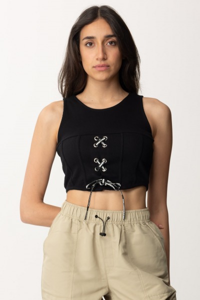 Karl Lagerfeld  Bustier top with laces 241J1708 BLACK