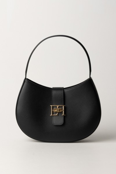 Elisabetta Franchi  Large hobo bag with logo BS40F41E2 NERO