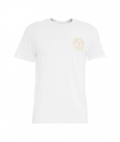 Versace  Maglietta con emblema del logo bianco 458844_1924340