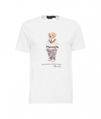 Polo Ralph Lauren  T-shirt con stapa teddy bianco 451193_1893356