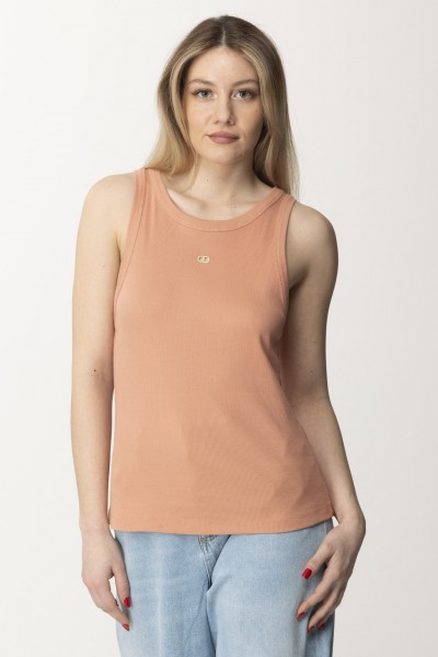 Twin-Set  Top in maglia a costine con Oval T 241TT2181 CANYON SUNSET