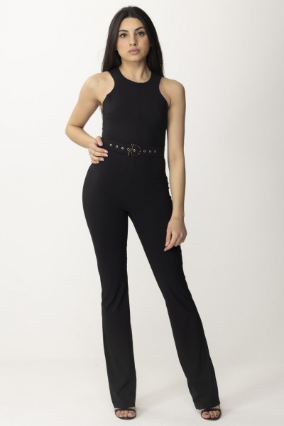 Patrizia Pepe  Jumpsuit with cut-out belt detail on the back 2T0054 JZ26 NERO