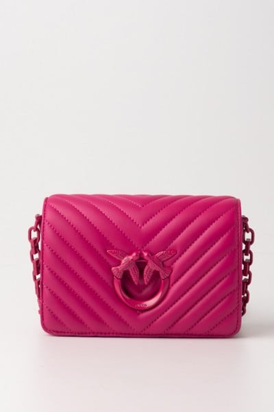 Pinko  Mini Love Bag Click acolchado chevron 100067 A0VM PINK/BLOCK COLOR