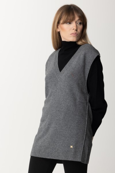 Pinko  Sleeveless cashmere blend sweater 102125 A1A7 GRIGIO ROCCA