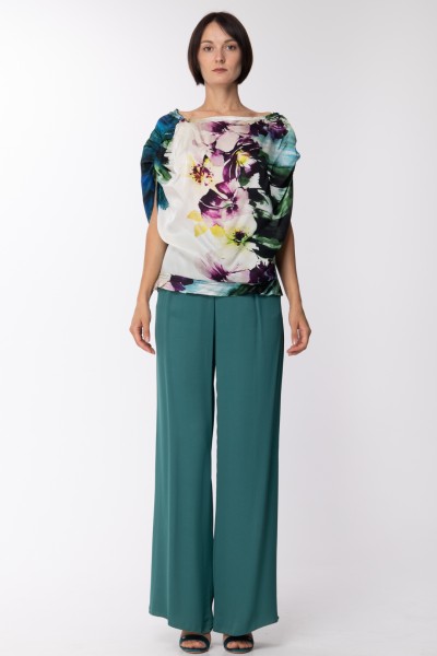 Manila Grace  Blouse with floral pattern SS3896
