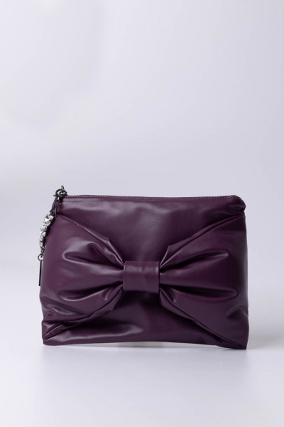 Twin-Set  Pochette with bow 222AA7100 PRISM VIOLET