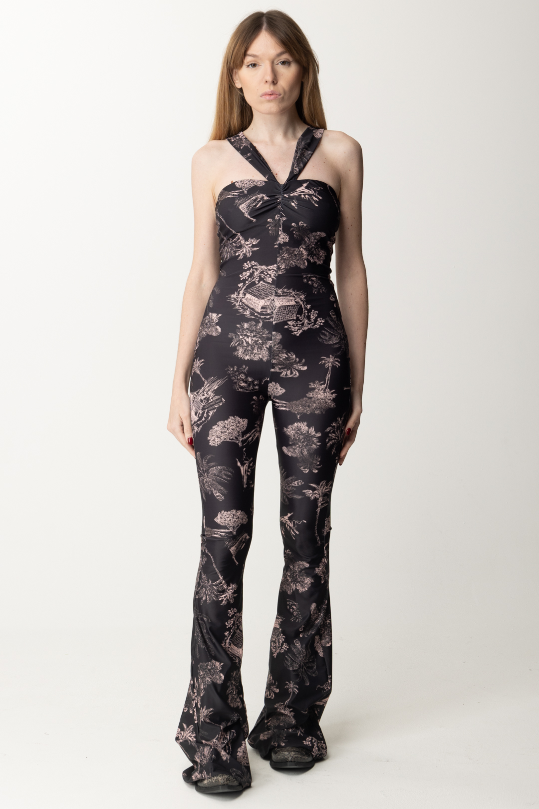 Preview: Aniye By Iry Long Jumpsuit with Hawaii Print BLACK HAWAII