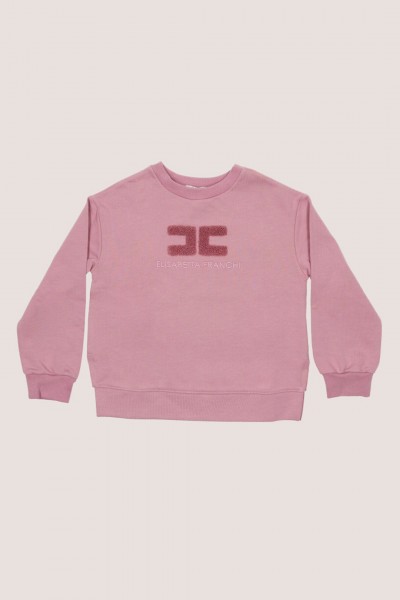 ELISABETTA FRANCHI BAMBINA  Sweater with logo EGFE039FF002C401 SOFT BERRY
