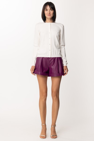 Aniye By  Faux leather holy shorts 181395 PURPLE