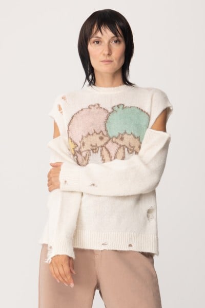 Aniye By  Little Twins print sweater 181000 SUGAR