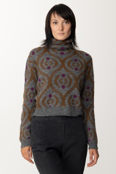 Alessia Santi  Printed sweater 321SD53039 GRIGIO-TESTA MORO-