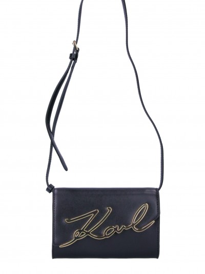 Karl Lagerfeld  Shoulder/pouch logoed bag 201W3102 Black/Gold