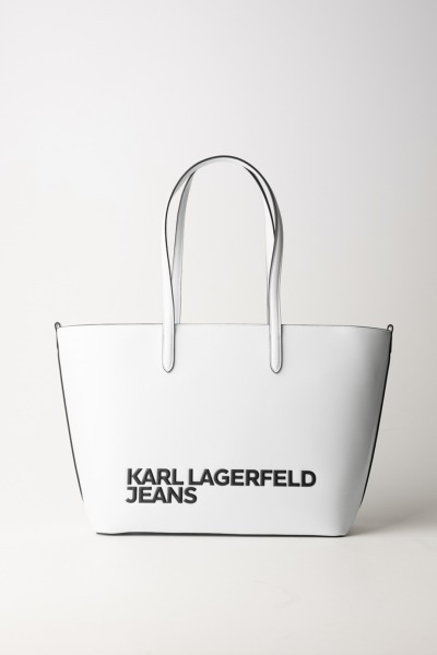 Karl Lagerfeld  Torba materiałowa z logo 241J3001 WHITE