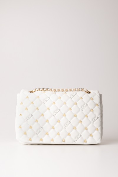 Gaelle Paris  Shoulder bag with logo and studs GBADP4177 BIANCO