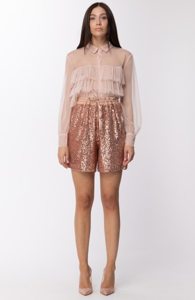 Motel  Shorts with sequins S19P160 ROSA