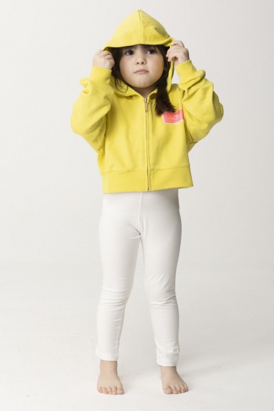 ELISABETTA FRANCHI BAMBINA  Sweatshirt mit Reißverschluss, Kapuze und Logo-Etikett EFFE1260FF002.D305 CEDAR PINK