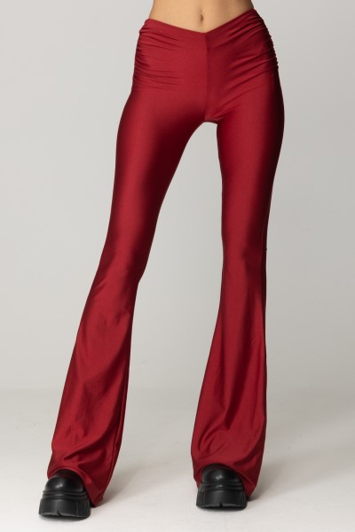 Aniye By  Rozkloszowane spodnie Dian 181302 RED ROUGE