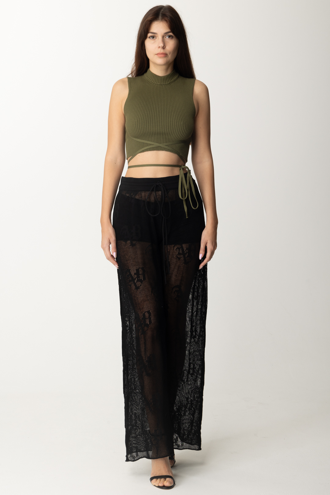 Preview: Aniye By Gothic mesh trousers Black