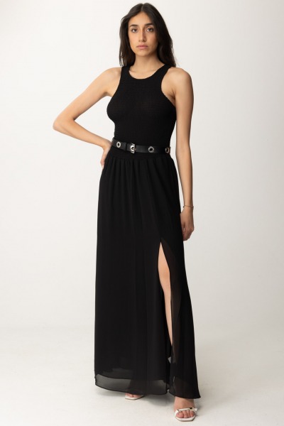 Michael Kors  Długa sukienka z paskiem MS482E97R3 BLACK