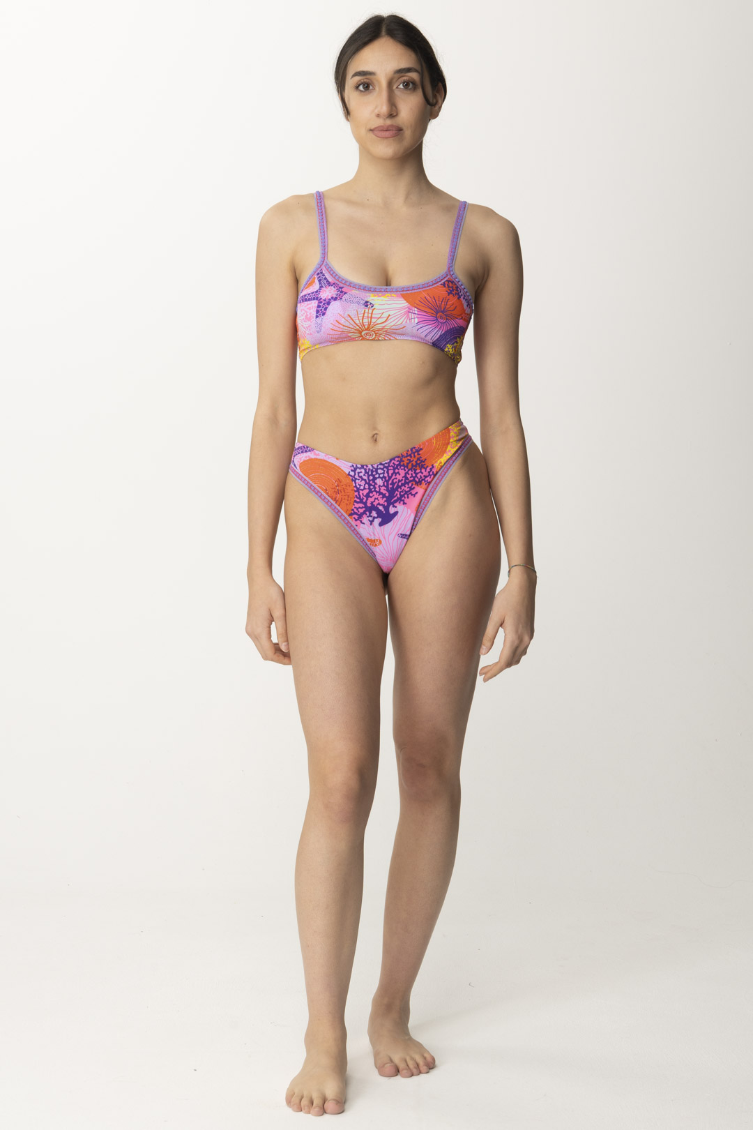 Preview: Me Fui Top bikini with seashell print Fantasia