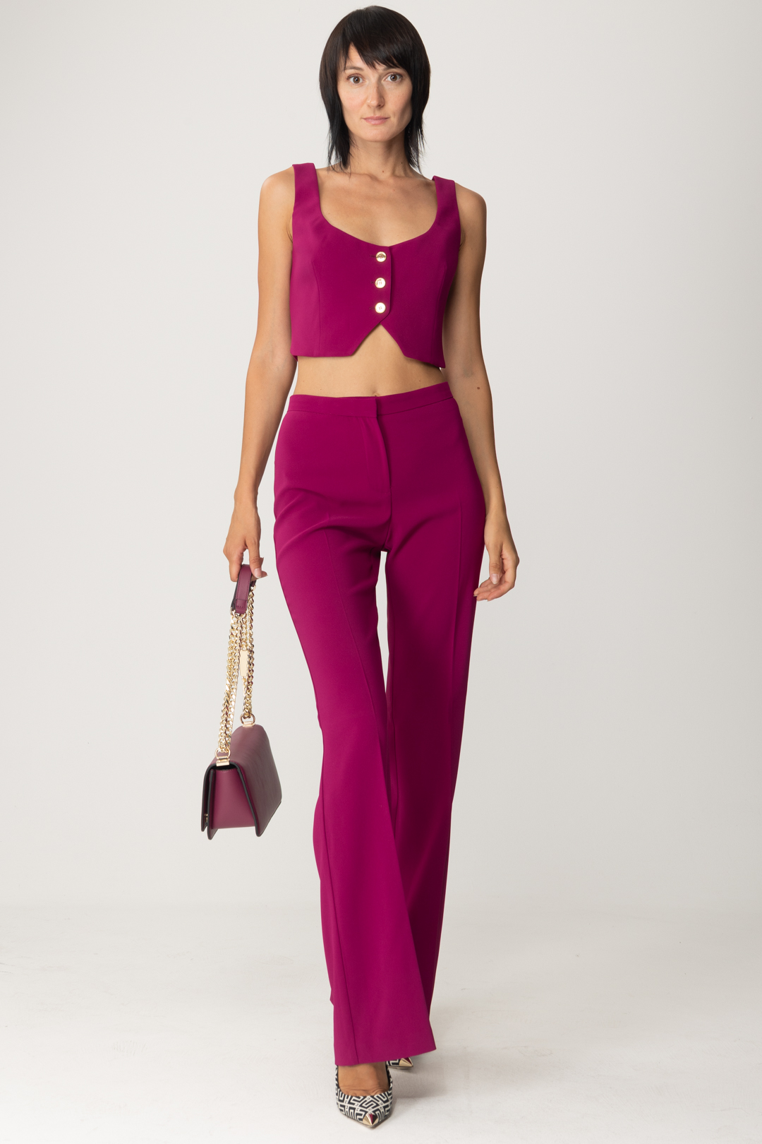 Preview: Pinko Flared trousers VIOLA BUGANVILLE