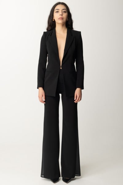 Elisabetta Franchi  Suit with voile details TP00141E2 NERO