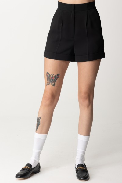 Twin-Set  Crepe Shorts with Cuffs 241TP2282 NERO