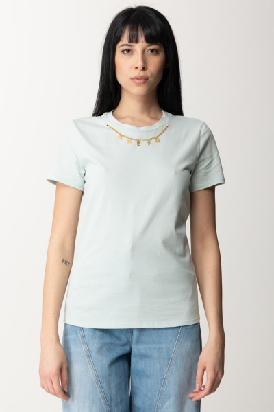 Elisabetta Franchi  T-shirt con collana con charms MA01141E2 ACQUA