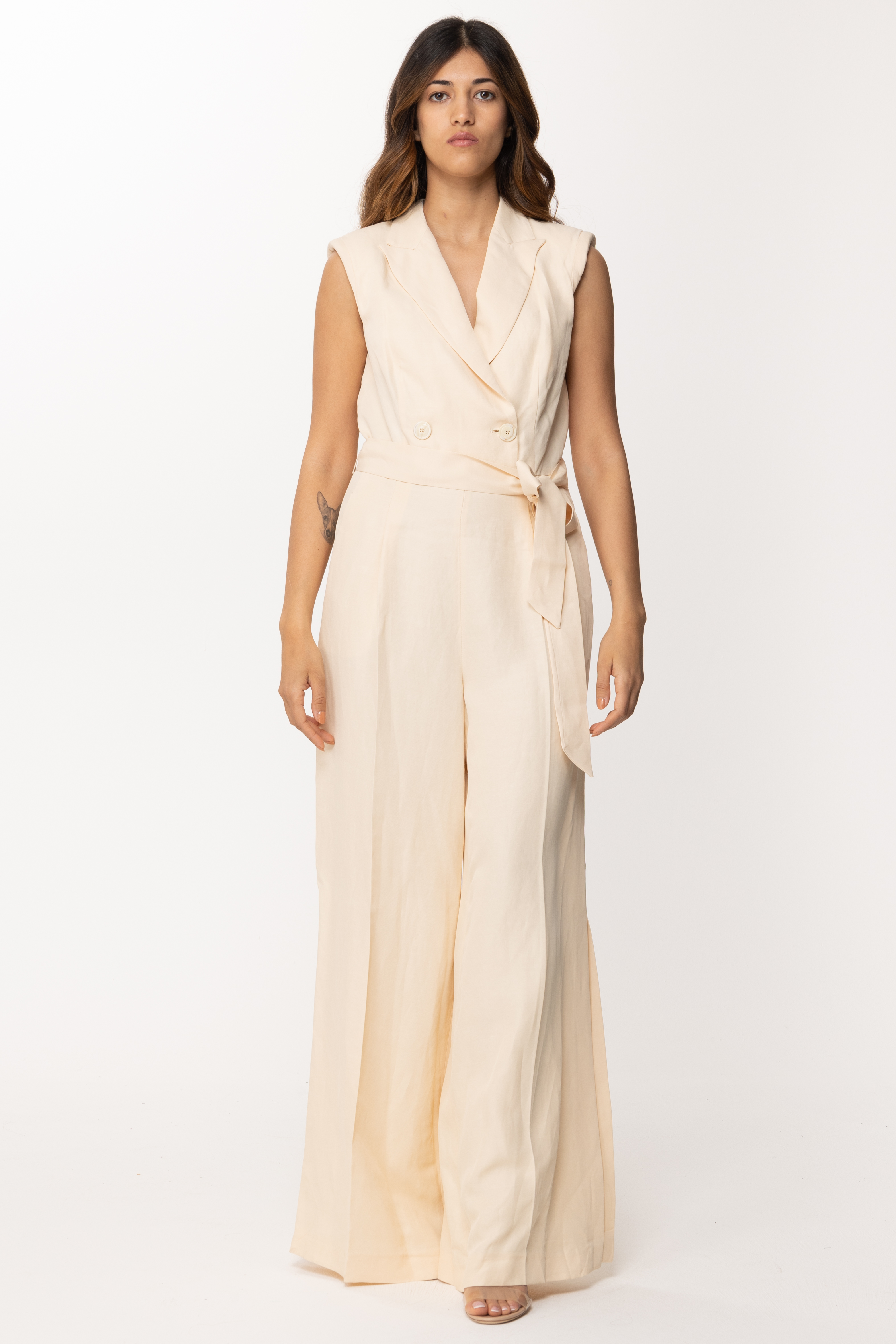 Preview: Twin-Set Jumpsuit with belt Avorio