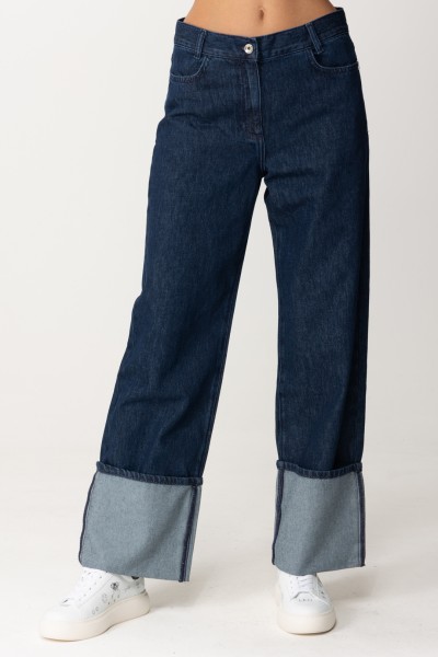 Patrizia Pepe  Jeans mit Maxi-Revers 2P1503 D052 AUTHENTIC BLUE WAS