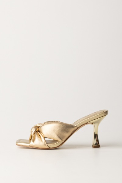 Michael Kors  Elena metallic knotted sandals 40S4ELHS1M PALE GOLD