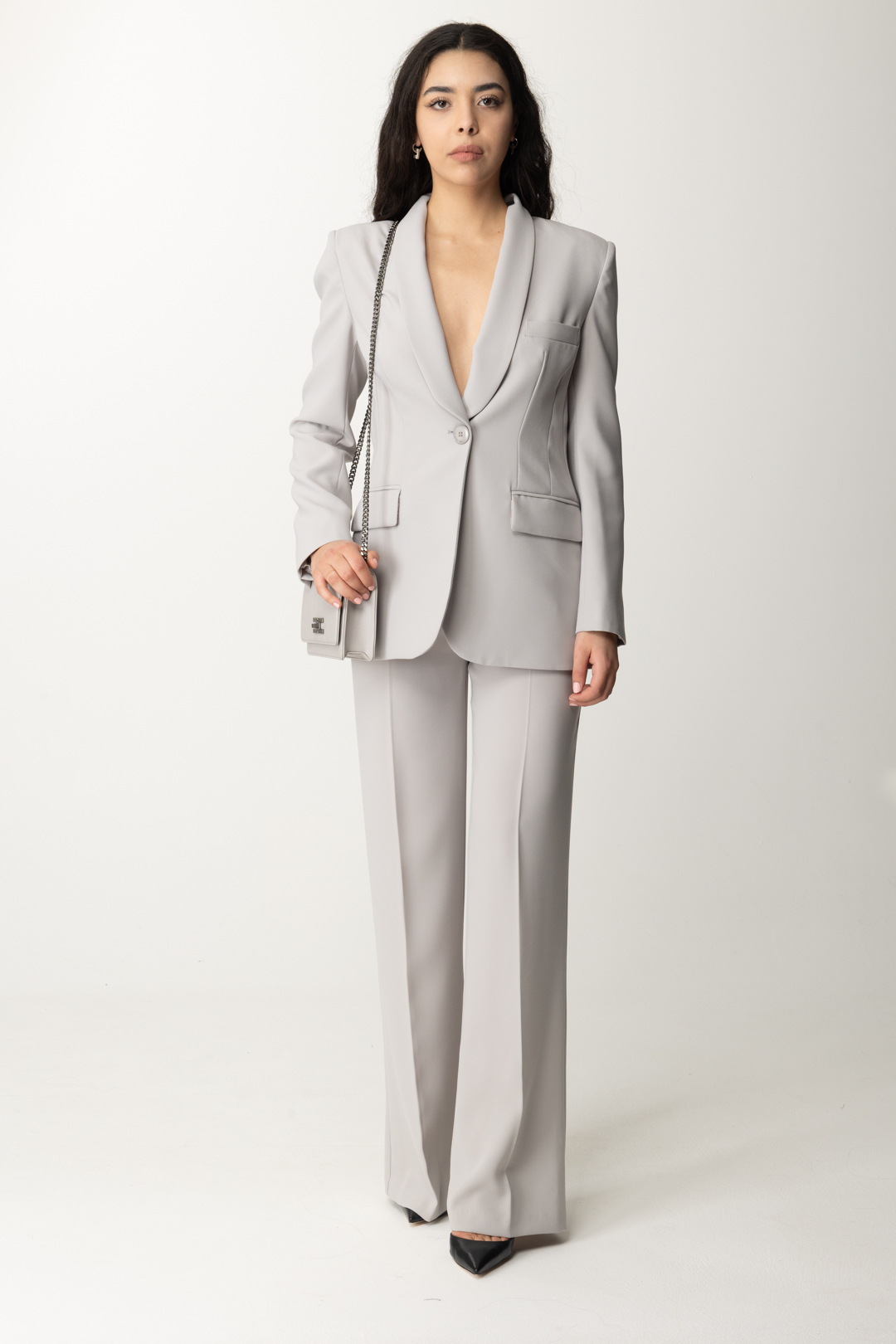 Preview: Elisabetta Franchi Trousers with logo charm Perla