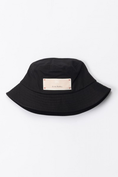 ELISABETTA FRANCHI BAMBINA  Bucket hat with logo label EFCP014CCA010.N000 BLACK