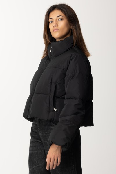 Marco Bologna  Short high-neck down jacket MWA23159PI BLACK