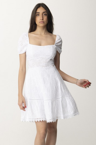 Guess  Mini dress in sangallo W4GK50 WG590 PURE WHITE
