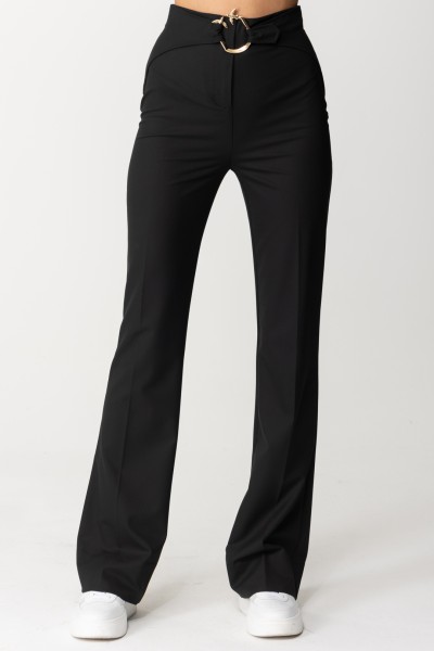 Pinko  Love Birds belted trousers 102263 A18G NERO LIMOUSINE