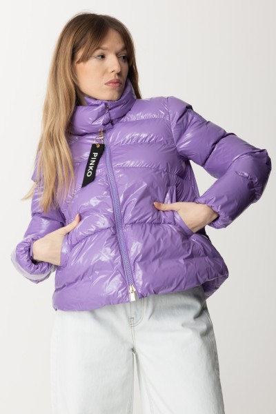 Pinko  Shiny nylon down jacket 101598 A11K VIOLA KASHMIR