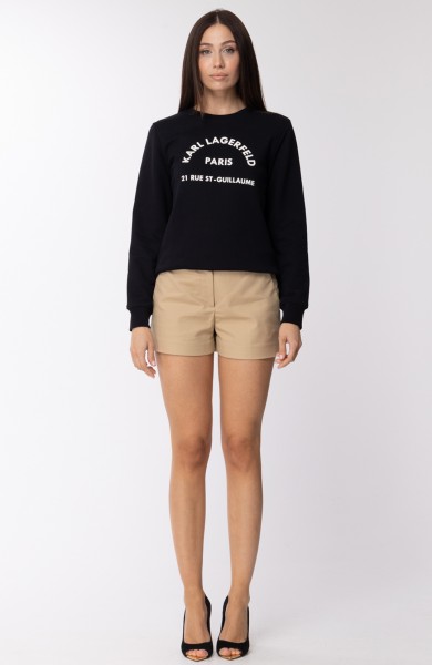 Karl Lagerfeld  Sweatshirt with Rue Lagerfeld logo 96KW1803 NERO