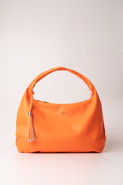 Gaelle Paris  Medium shoulder bag with logo and tassel GBADP4060 ARANCIO