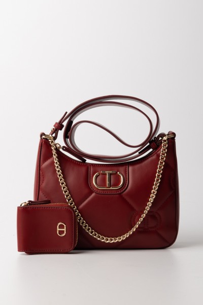 Twin-Set  Quilted shoulder bag with chain 232TD8061 ROSSO ARDENTE