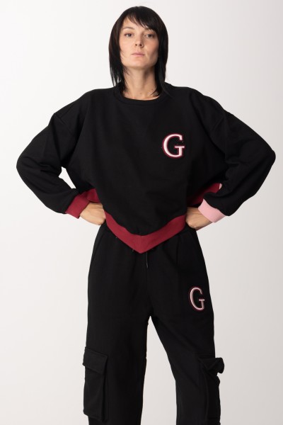 Gaelle Paris  Sweatshirt mit zweifarbigen Details GBDP19012 NERO