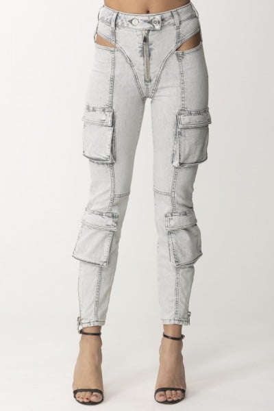 Elisabetta Franchi  Skinny jeans with cut-out PJ50I41E2 PERLA