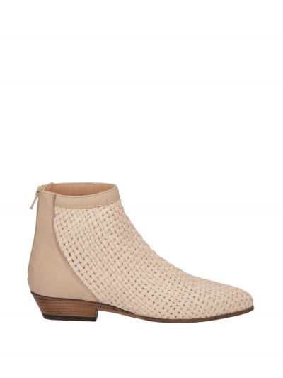 LEMARE'  Ankle boots with woven upper 3072 Sabbia