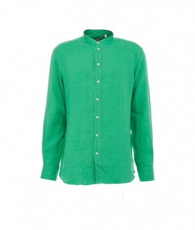 Bastoncino  Camicia Simo in lino verde 451841_1898103