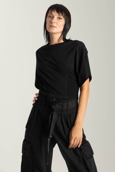 Pinko  Short T-shirt with wide sleeves 101893 A16X NERO LIMOUSINE