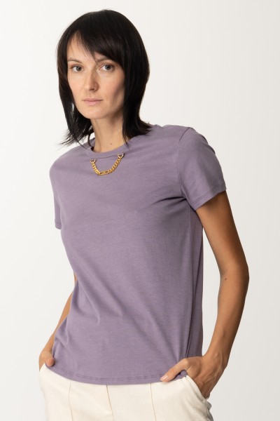 Elisabetta Franchi  T-shirt with chain MA01536E2 CANDY VIOLET