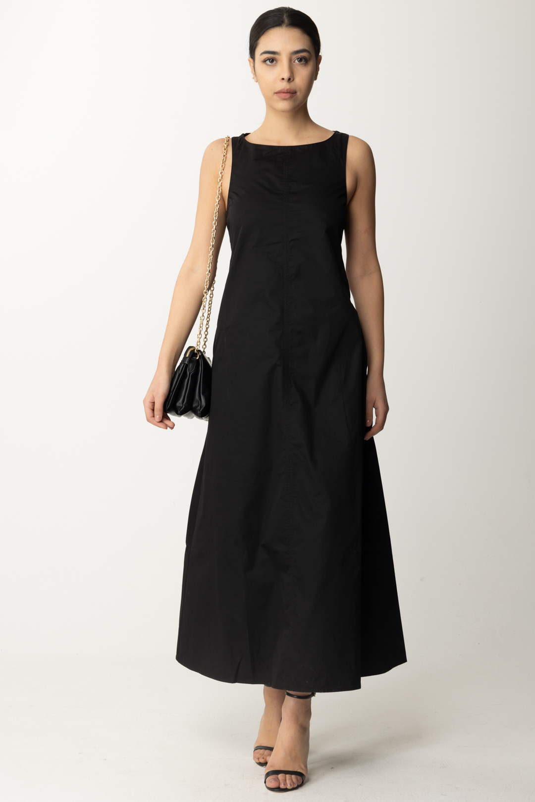 Vorschau: Replay Ausgestelltes Kleid mit Ausschnitt auf der Rückseite Black