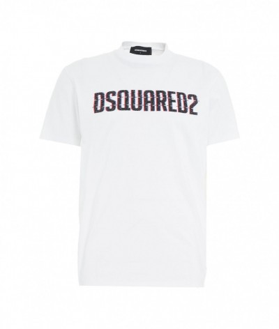 Dsquared2  T-shirt logo bianco 458106_1921454