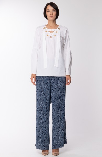 Michael Kors  GEORGETTE TROUSERS WITH PAISLEY PATTERN MU83H0D9AS